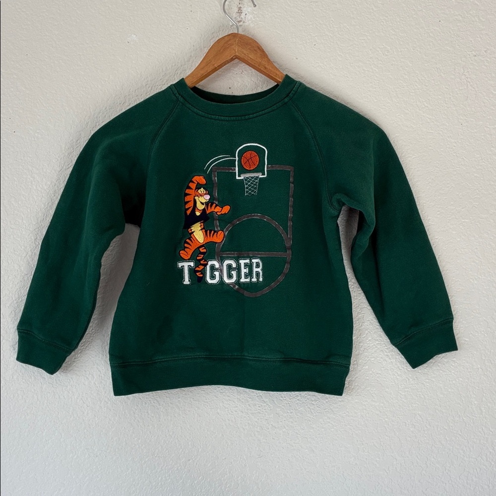 Disney Vintage Tigger Green Sweatshirt Size 6/6X